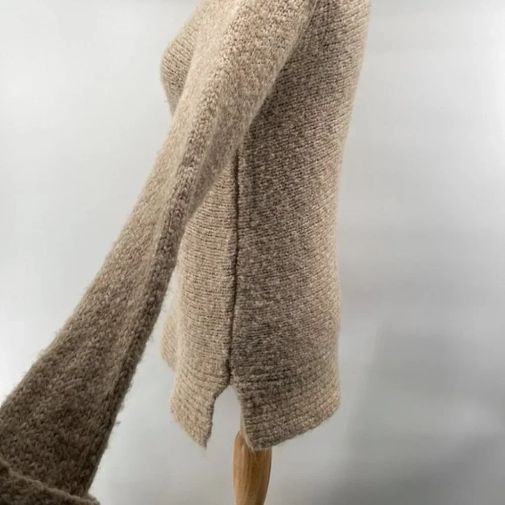CLUB Monaco neutral wool alpaca blend sweater minimalist warm soft - Picture 7 of 8